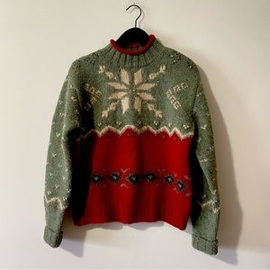 Vintage Ralph Lauren Polo Sport Wool Blend Hand Knit Sweater